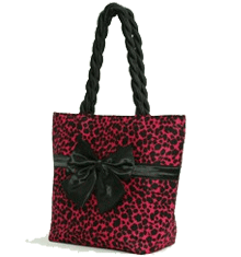 LEOPARD RED BOW